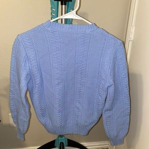 small baby blue women’s sweater